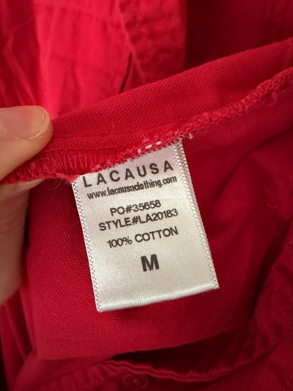 LACAUSA Red Lucky Short-Sleeve Jumpsuit - Picture 8 of 8
